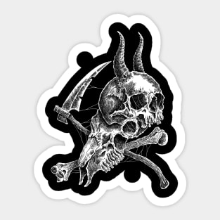 skull goat Sticker